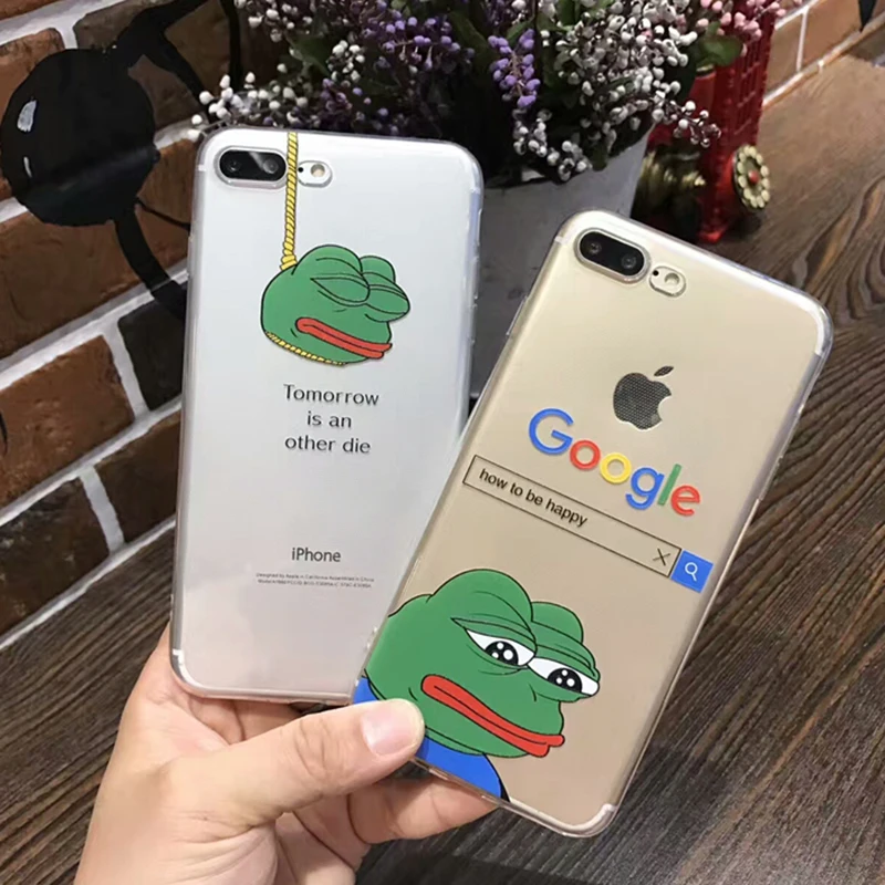 Funda Ultra delgada para iphone 8 7 6 6 S Plus Coque suave transparente TPU fresco divertido patrón de rana para iphone X XS X Max XR cubierta de la Caja Funda Ultra delgada para iphone 8 7 6 6 S Plus Coque suave transparente TPU fresco divertido patrón de rana para iphone X XS X Max XR cubierta de la Caja