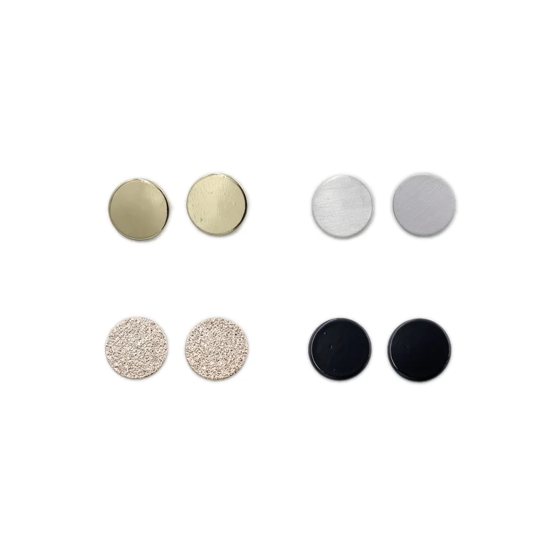 

Mieehoo 100 store Newest 4 pairs of 1 card four color frosted gold silver mixed color small ear nail extremely simple round ER