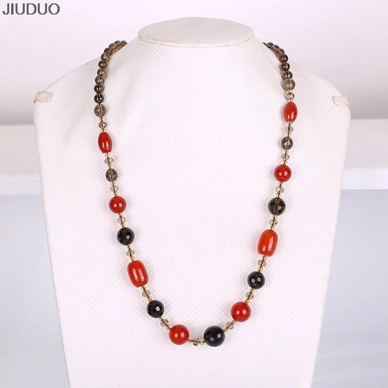 

Natural Crystal agate Necklace Nattural Pearls Necklacef Women Fashion Crystal Chains Popular agate Jewelry For Necklace