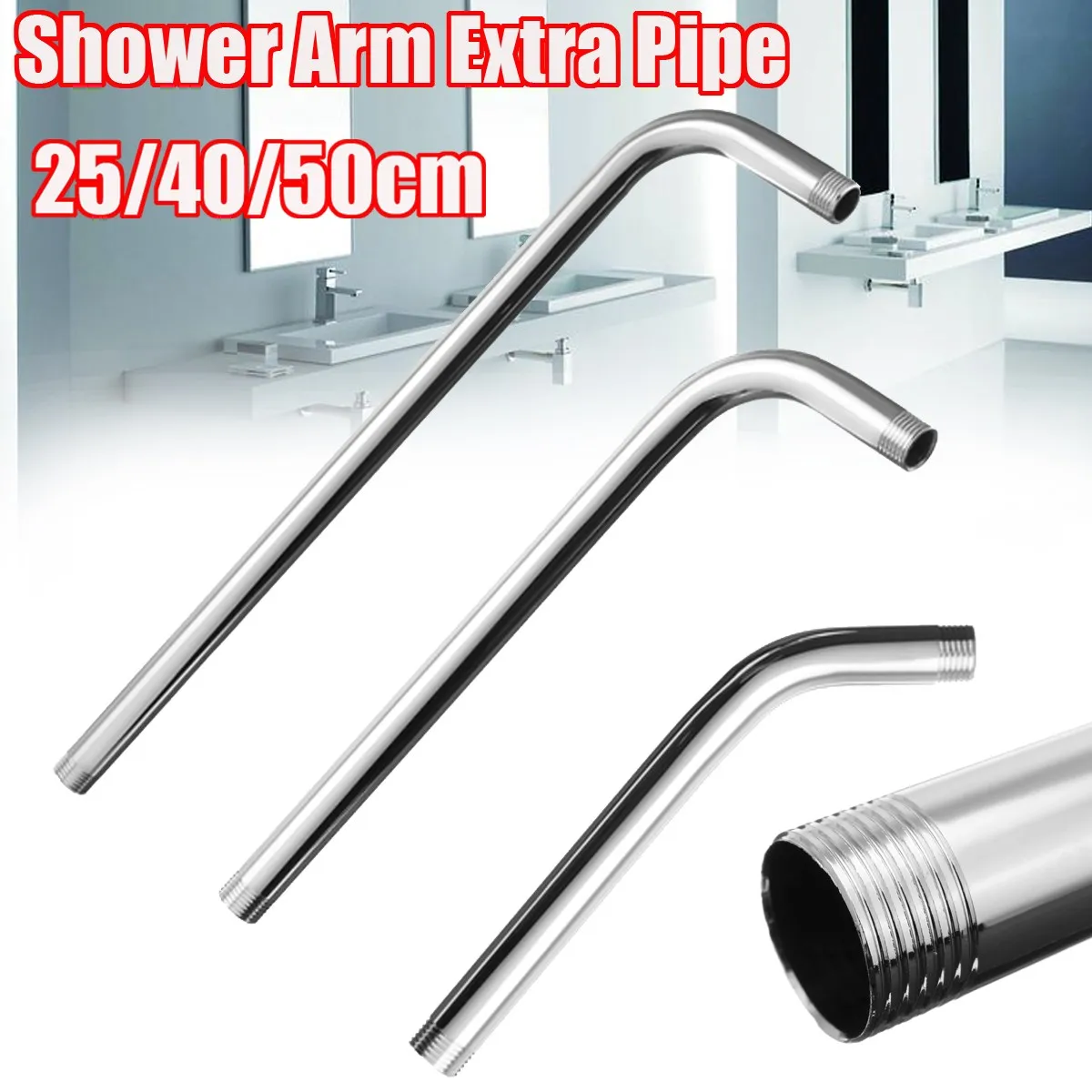 50cm Zulaufarm Wall Arm Metal Chrome F Arm m3 Shower Head Shower Rod Rod 
