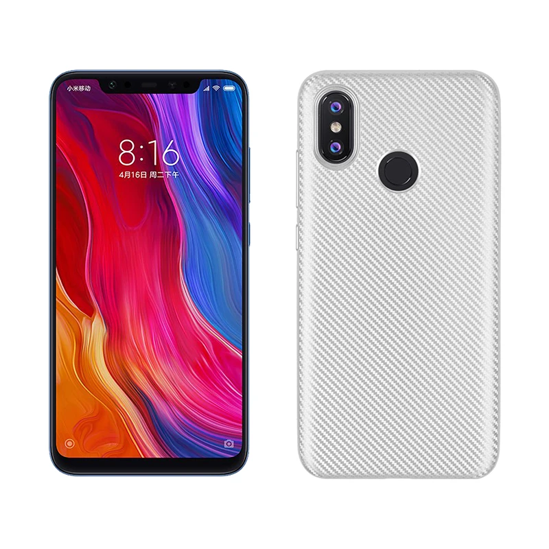 carbon fiber silicone case xiaomi mi 8 (8)