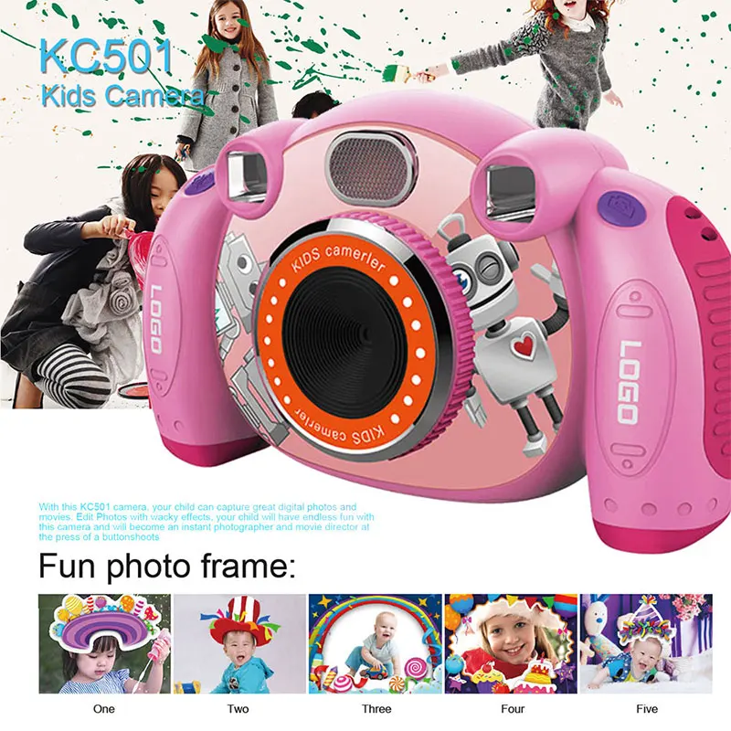 

HD Kid Camera Digital Camera Kids Camera Toy Gift Cam Kids Image Children Portable Funny DIY Photography Prop