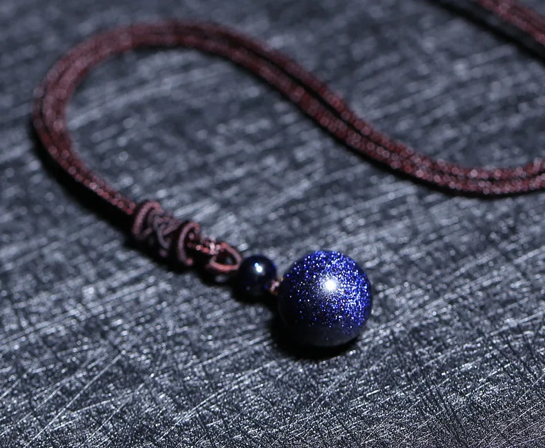 

Blue sandstone pendant blue sand stone transporter the star necklace pendant