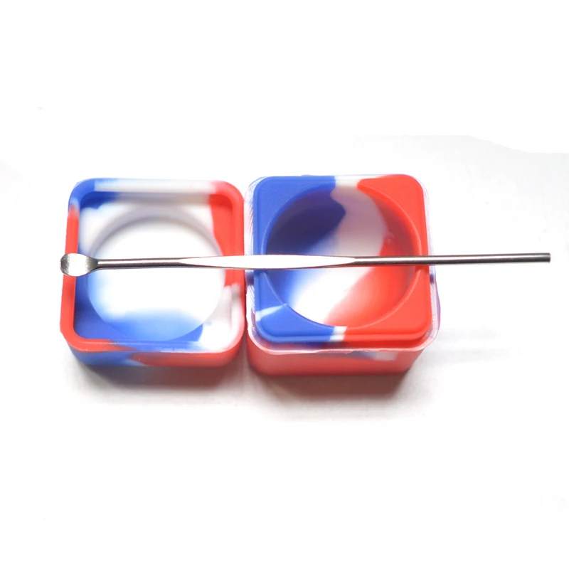 

1pcs 30mm*30mm Silicone Container Jars Dab Reusable for Concentrate Wax Multicolor Silicone Box