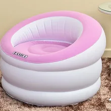 Цилиндр стекаются ПВХ надувные ленивый диван мебель для дома один диван, розовый и синий один человек сиденье погремушка кресла