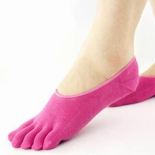 3 пар/лот Для женщин девочек Теплые мягкие Однотонная одежда Для женщин пять пальцев ног носки Для женщин хлопковые носки