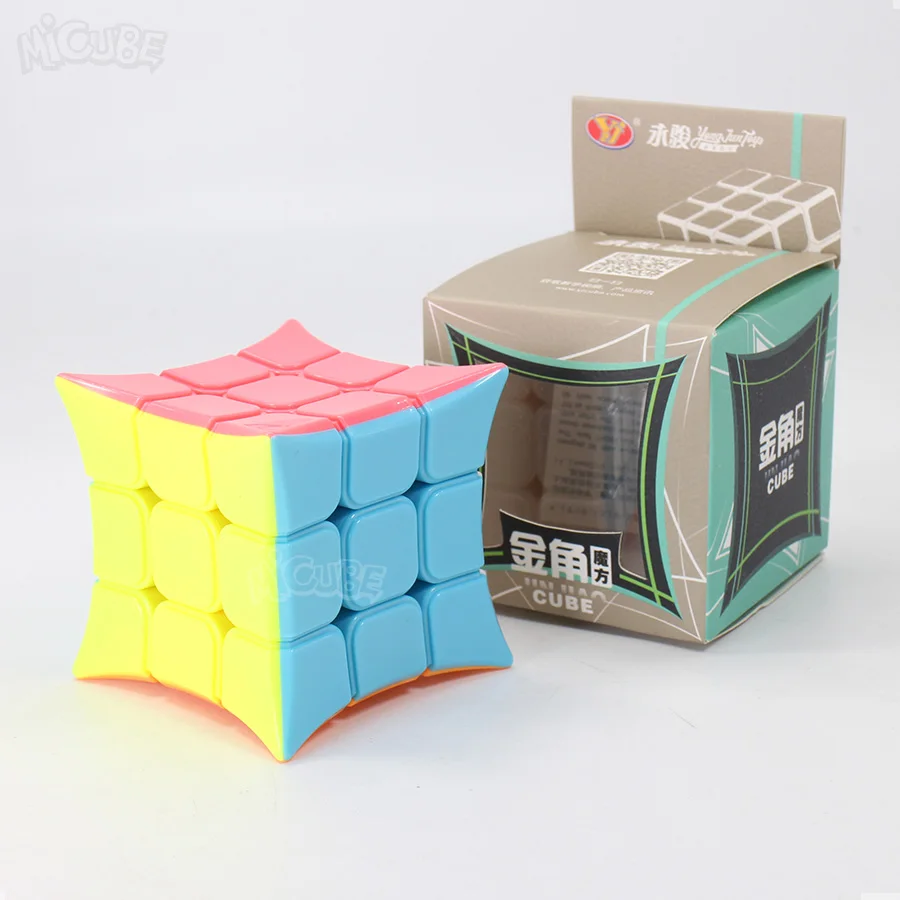 Yongjun Jinjiao Cube 3x3 Golden Honer 3x3x3 магические кубики 3*3 Cubo Magico Stickerless Sharp Coner - Цвет: Strickerless