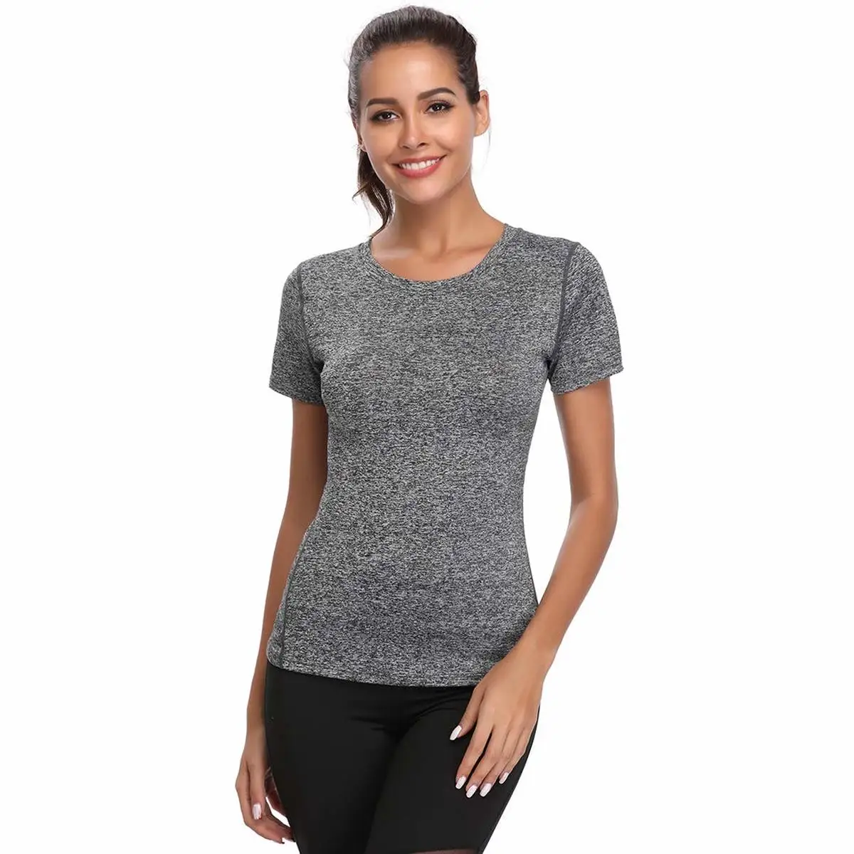 

Joyshaper for Women Tops Compression Workout Short-Sleeve T Shirts Activewear Running Fitness Sports Tees Moisture Wicking Shirt