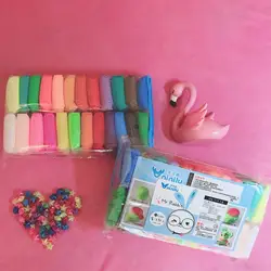 24 шт./лот глина полимерная Air dry Playdough инструменты цвета модельный свет Пластилин «сделай сам» обучения Детский пластилин мягкая слизь глины