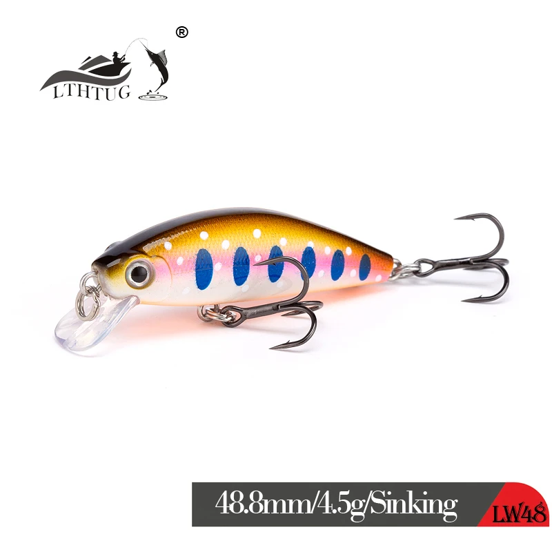 LTHTUG رشيقة MINNOW-48.8S الصيد السحر Wobblers Pesca 48.8 مللي متر 4.5g تيار غرق البلمة الصلب الطعم جثم بايك السلمون المرقط باس LTHTUG رشيقة MINNOW-48.8S الصيد السحر Wobblers Pesca 48.8 مللي متر 4.5g تيار غرق البلمة الصلب الطعم جثم بايك السلمون المرقط باس