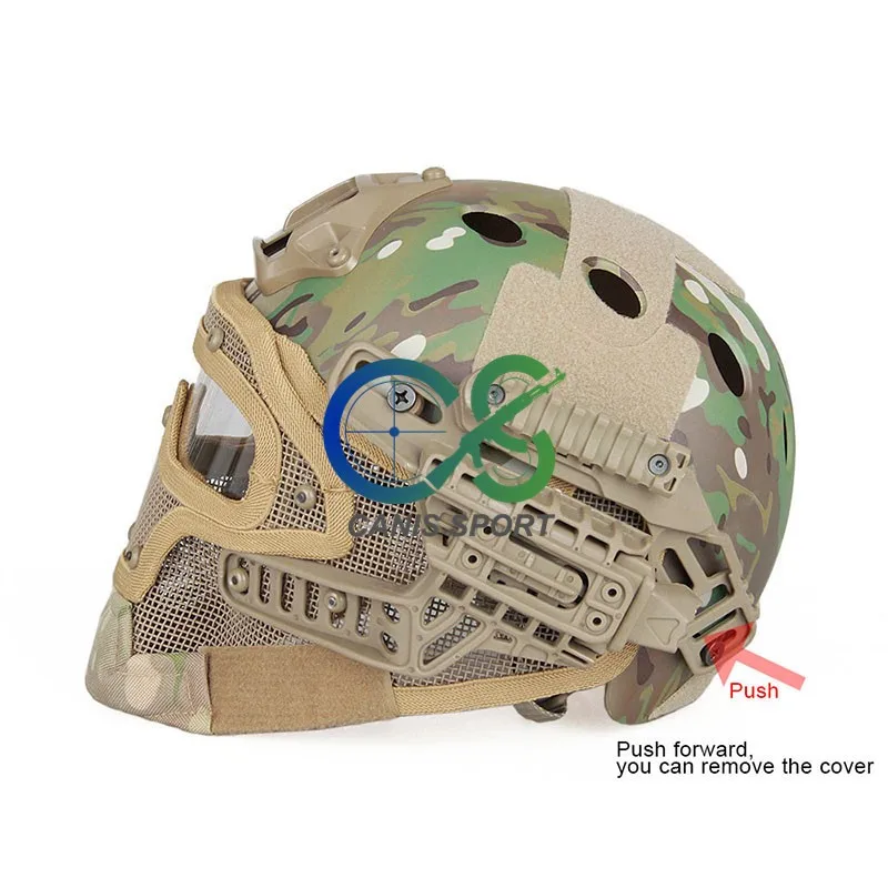 Тактический военный шлем зеленый CP загар Цвет шлем для наружного охоты спортивные gs9-0077