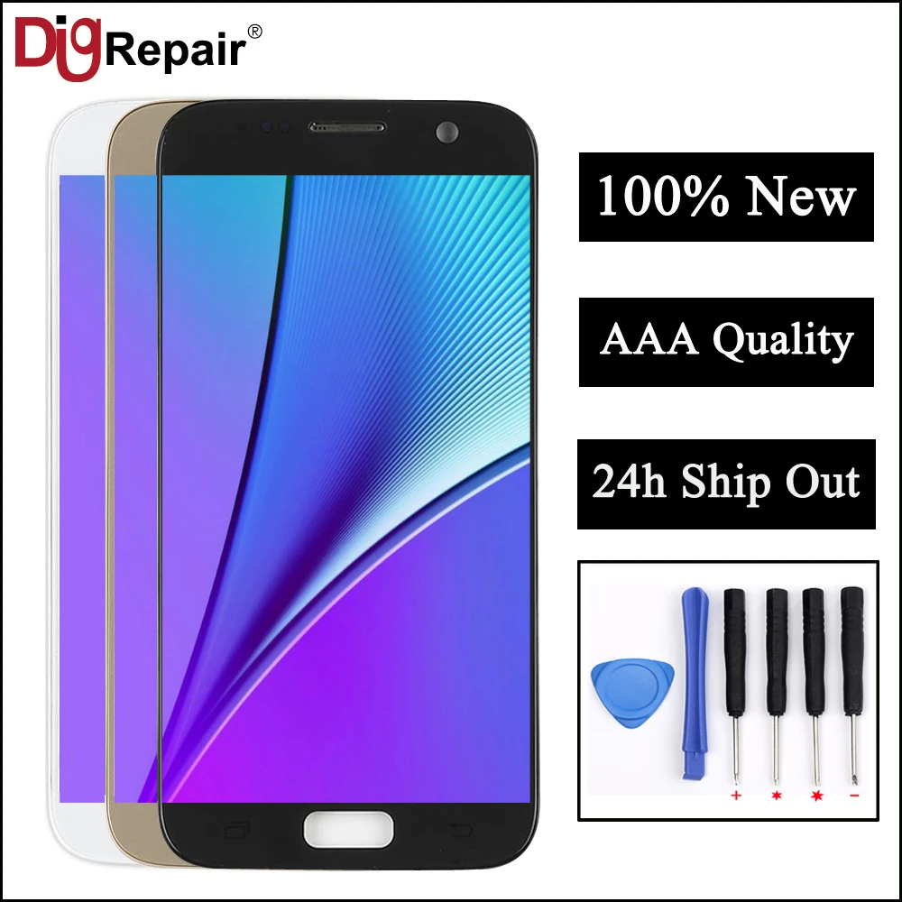 

AAA For Samsung Galaxy S7 G930F G930A G930V LCD Display Touch Screen Digitizer Replacements For Samsung S7 LCD Screen G930F LCD
