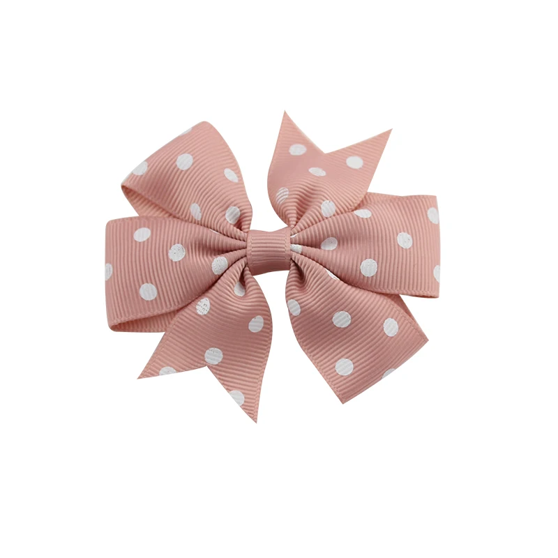 Polka Dot Grosgrain Ribbon Bows with Alligator Clip Kids Girls Colourful Bow Tie Hairpins Headwear Hair Accessorises (19)