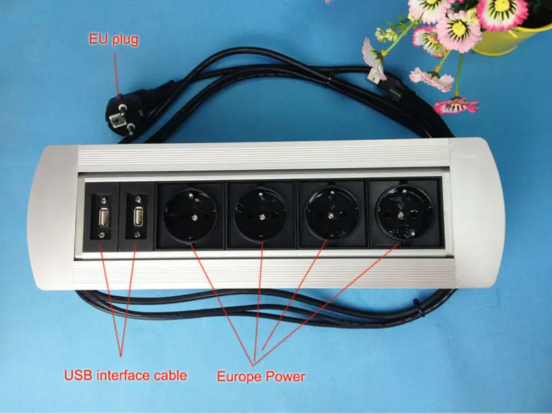 Штепсельная розетка европейского стандарта/настольная розетка/скрытое Ручное Вращение/USB интерфейс мультимедийный Конференц-зал розетка/Офисная розетка/MF-011
