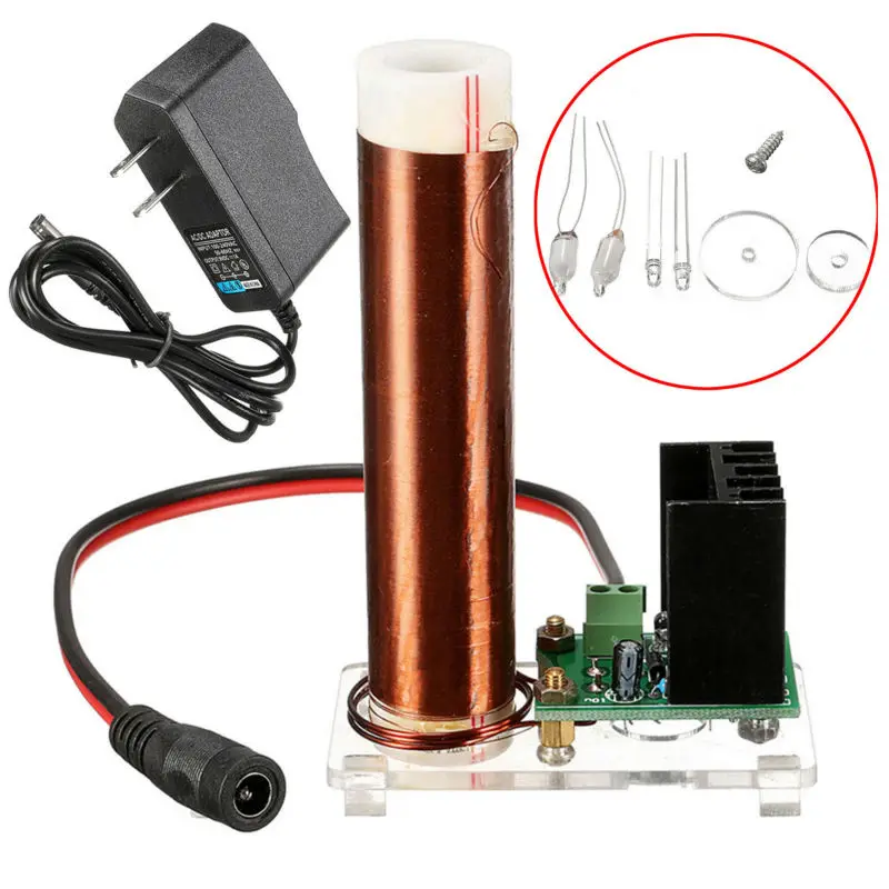 Buy Mini Tesla's Coil Tube Neon Glow Tesla Coil