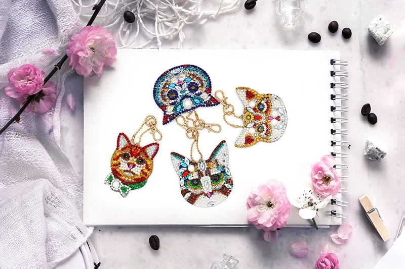 Meian 2019 DIY Специальная форма полная алмазная живопись брелок с котом вышивка