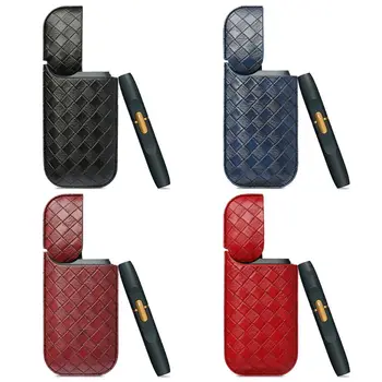 

Portable Woven Pattern PU Leather Carrying Pouch Protective Cover Case Bag for IQOS 2.4 Plus Electronic Cigarette Vape Accessori