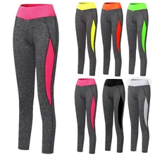 Женские леггинсы с высокой талией, зимние обтягивающие эластичные леггинсы для бега, тренировочные брюки