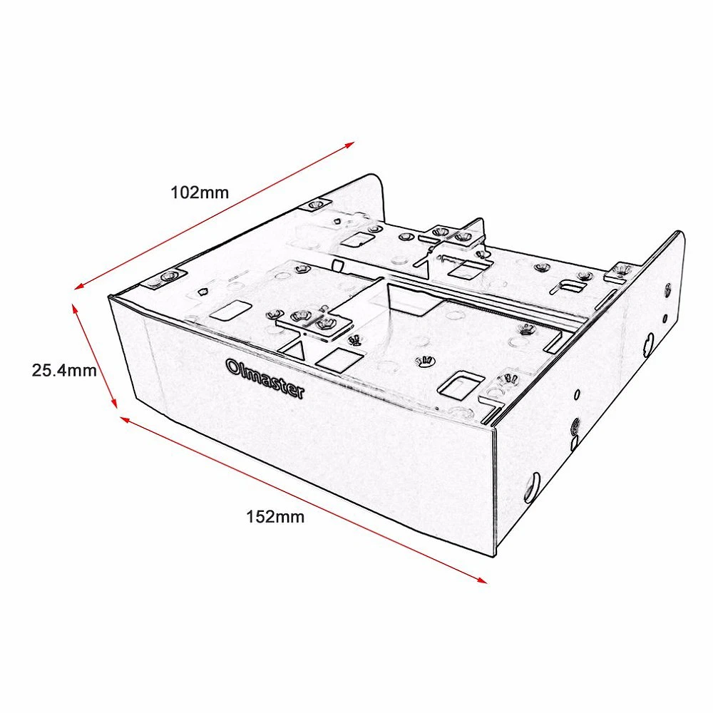 OImaster Multi-functional Hard Drive Conversion Rack standard 5,25 дюймов устройство поставляется с 2,5 дюйма/3,5 дюйма HDD монтаж scr