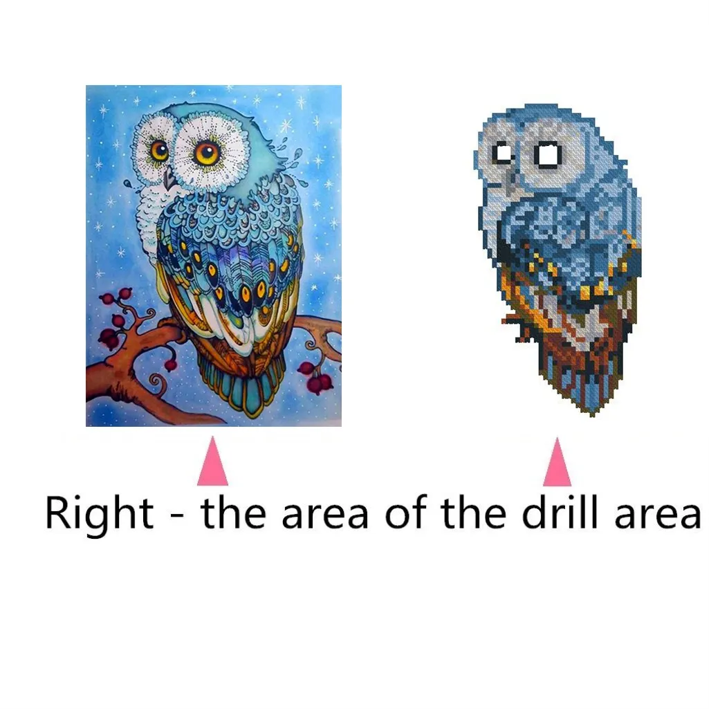 DIY Алмазная картина, смола, круглая 5D алмазная вышивка, вышивка крестом, попугаи, сова, кролик, животные, рукоделие, хобби для детей