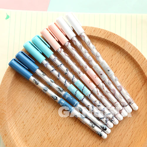 

1PC creative writing pens Sea series canetas 0.35mm gel pens Office escolar School stationery supplies(ss-1333)