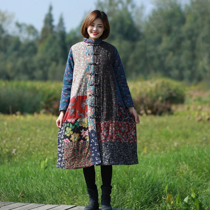 

Womens winter fashion 2018 trends Chinese style women parka 2018 coat winter female woman jackets winter 2018 FF1396 L