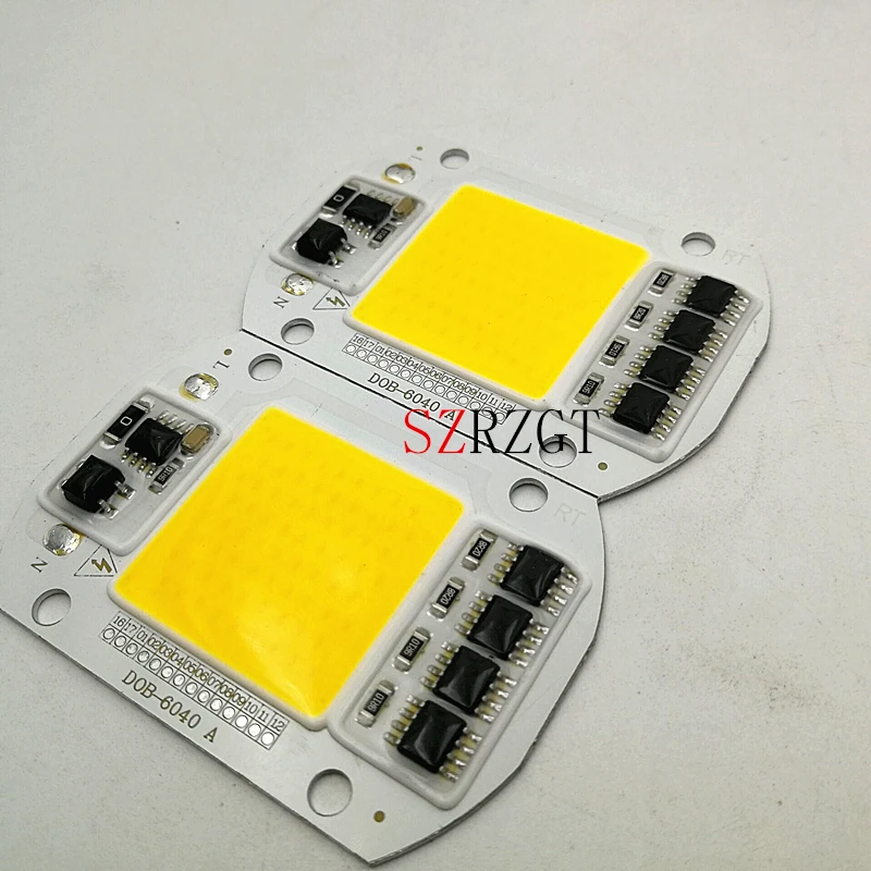 LED COB Lamp Chip 50W 220V Input Smart IC Driver Fit For Outdoor DIY LED Floodlight Spotlight White/Warm White