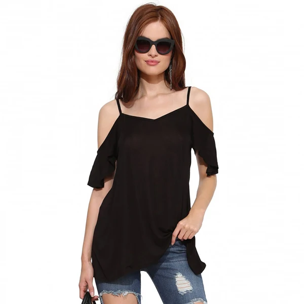 cut off shoulder top