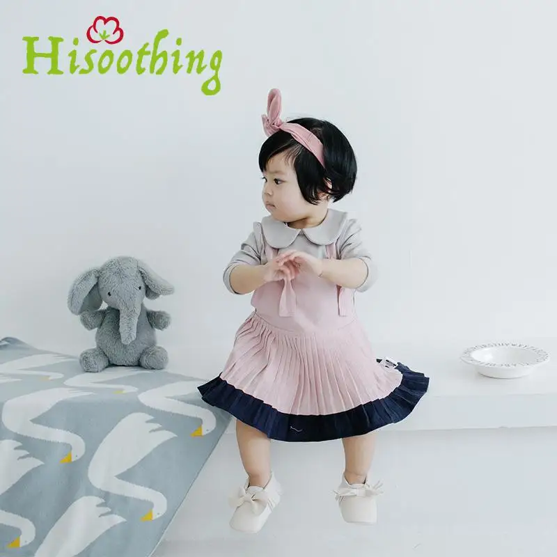 2018 New Colorblock pleated sundress Summer Baby Girls Ruffle Sleeveless Dress Bow Pleated Dress Clothing Children Sundresses