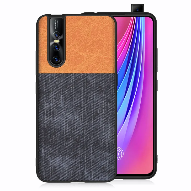 For Vivo V15 Pro Case V15 Fiber Silicone TPU + PC Shockproof Anti-knock Back Cover Coque For vivo V15 case V 15 Pro cover Fundas