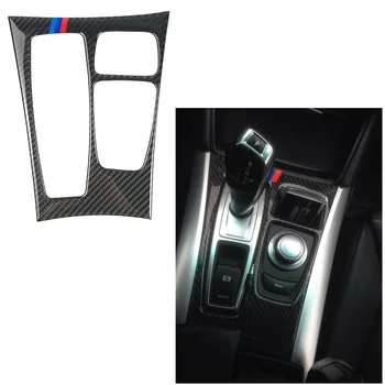 

Car Carbon Fiber Gear Shift Box Cover Trim Decor Sticker For BMW X5 X6 E70 E71 08-09 LHD Drive For Low configuration car M-Color