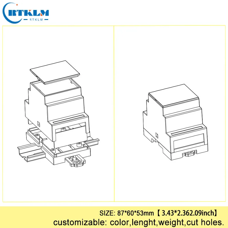 Коробка на din-рейку пластиковая коробка для электроники abs Шкаф DIY Пластиковый корпус 87*60*53 мм pcd печатная плата дизайн распределительная коробка