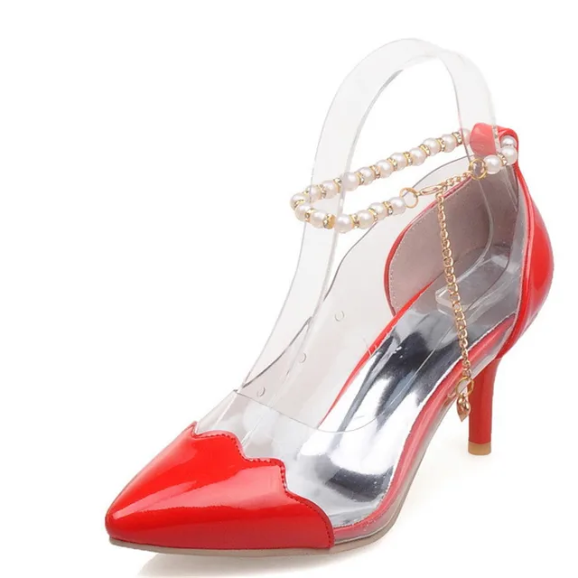 clear kitten heel shoes