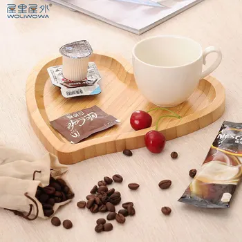 

Creative heart shaped fruit platter bamboo modern dry fruit plate living room snack dish sweets inventory heart melon seed tray