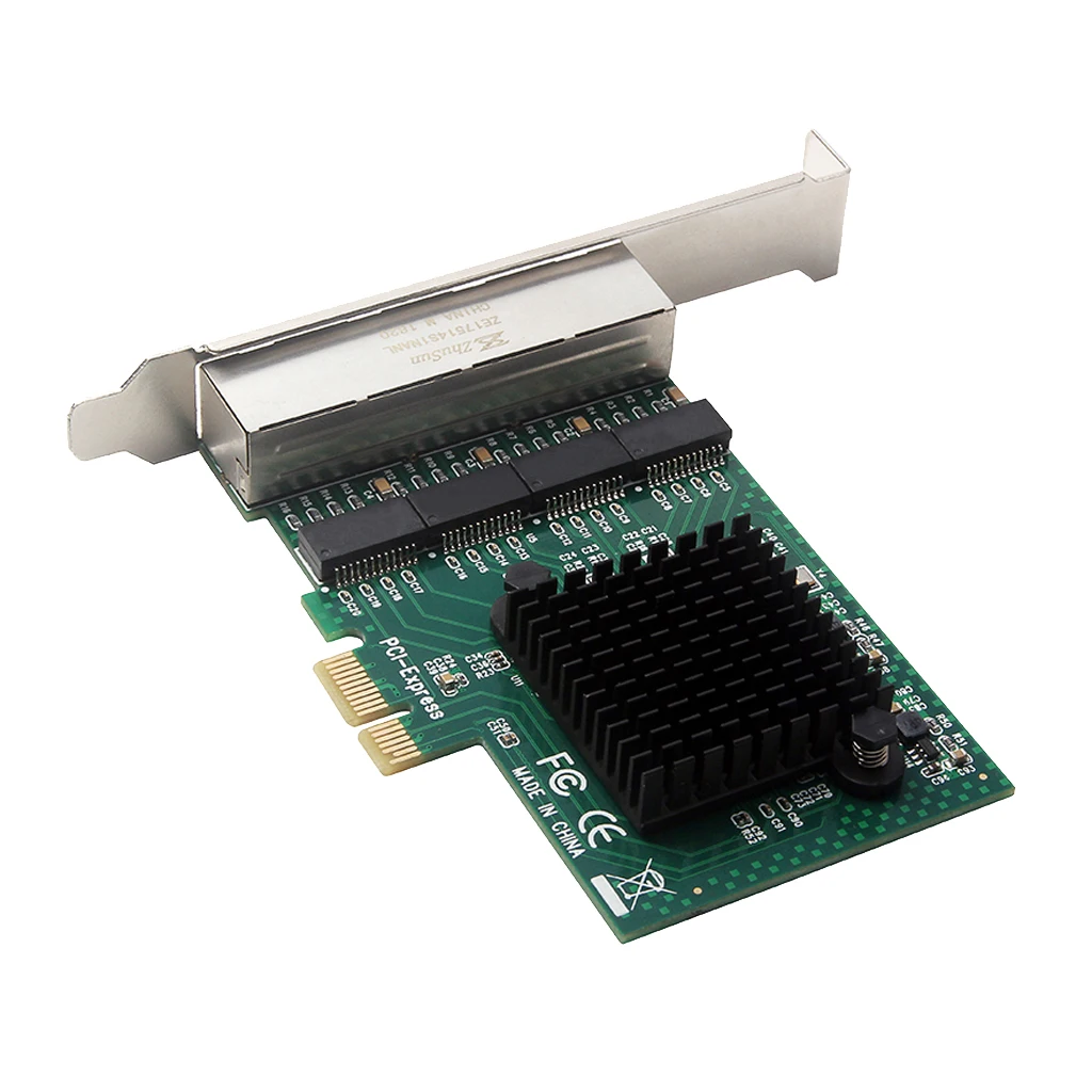 PCIE X1 4 Ports 10/100/1000M Gigabit Ethernet Network Card Adapter