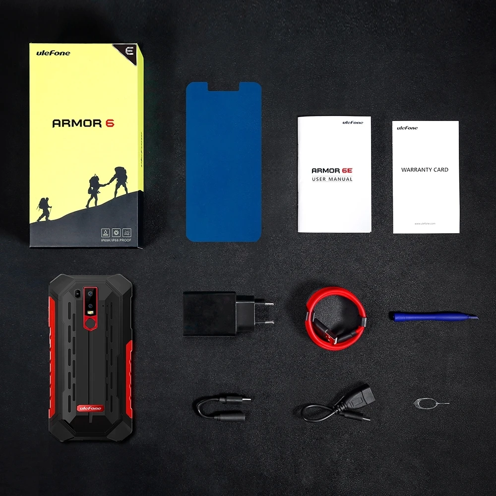 Ulefone Armor 6E IP68 прочный ударопрочный мобильный телефон Android 9,0 6," 4G+ 64G сотовый телефон NFC телефоны Беспроводная зарядка 4G смартфон