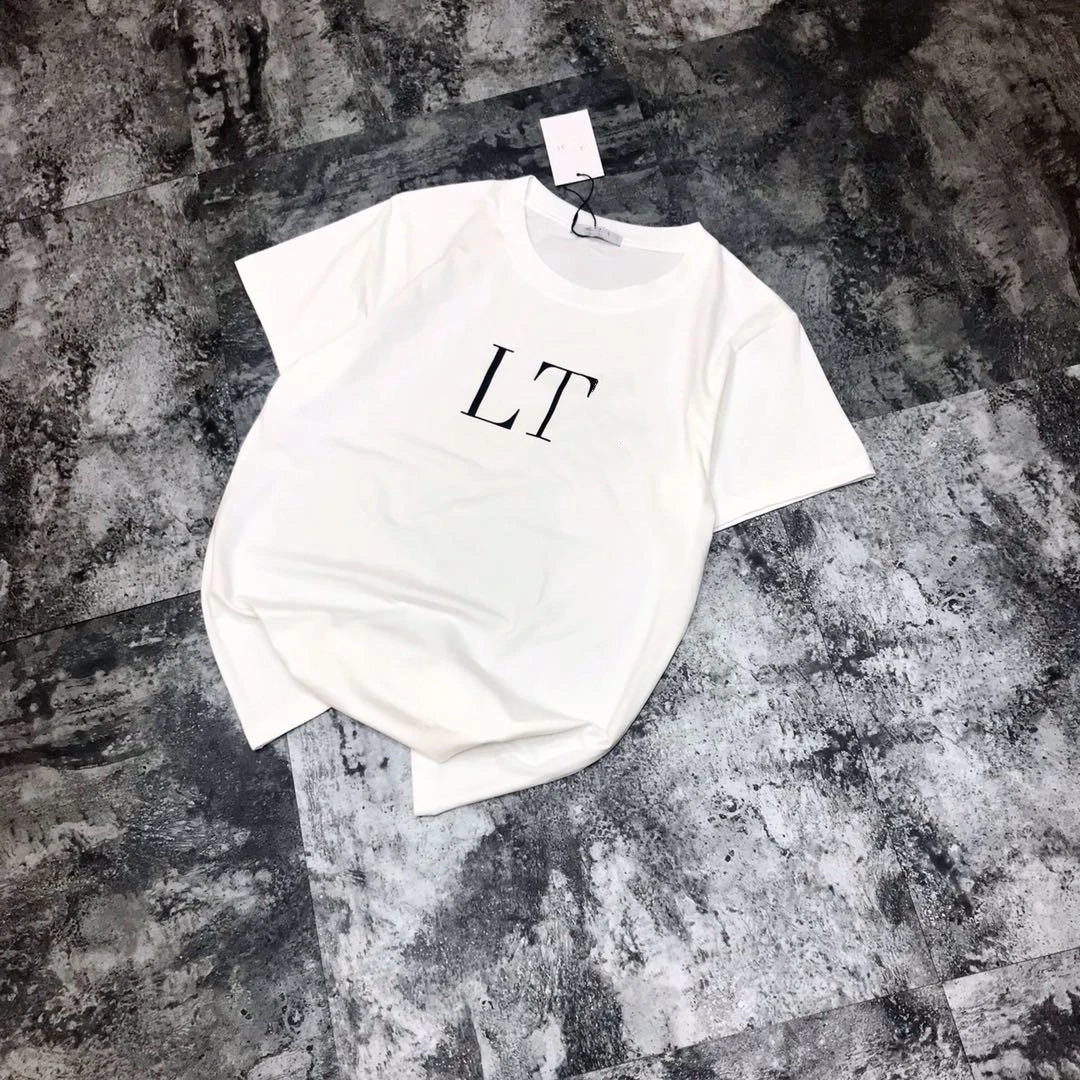 

Summer Women Cotton T-shirt Letter Print T Shirt Casual Womens Clothing Short Sleeve Loose Tees Couple Tshirts Black White Tops