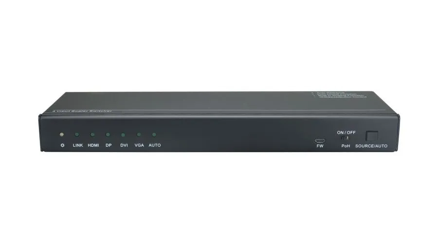 4x1 скалер коммутатор с 1 HDMI/DP/DVI/VGA входами и HDBT выход 4K функцией PoH|Операционные