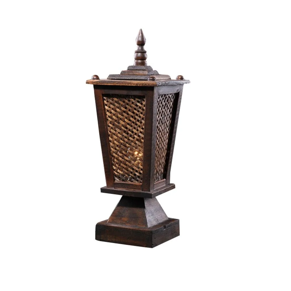 

Thai Style Home Lighting Living Room Bedroom Warm Bedside Night Table Lamp Retro Lighting Luxury Retro Table Lamp Decoration