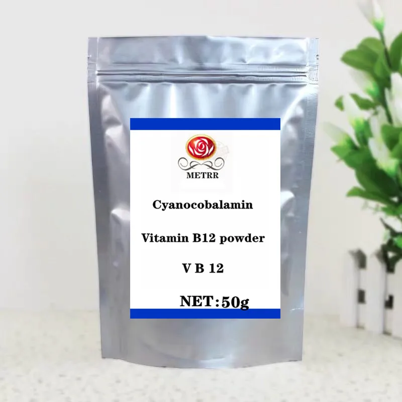 50 г-1000 г высококачественный витамин в12 порошок 1% цианокобаламин В12 витаминный порошок, сертификация ISO