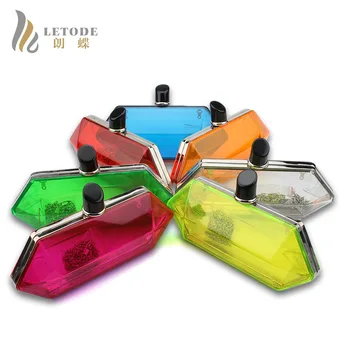 

HOT SALE!2019 Women Messenger Bags Fashion Evening Bag Clutch Bag Women Shoulder Bags Acrylic Transparent Handbag bolsa feminina