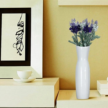 

Cheap Classic White Ceramic Vase Modern Art and Crafts Decor Contracted Porcelain Flower Vase Creative Gift Household Decoration