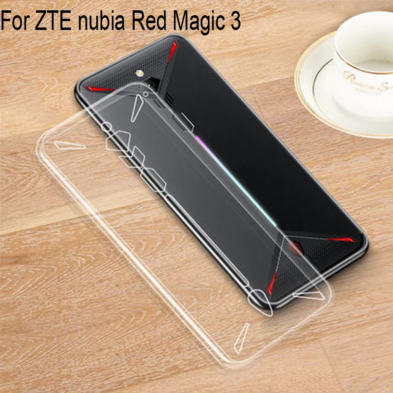 Прозрачный прозрачный защитный чехол для ZTE nubia Red Magic 3 NX629J Ультратонкий Мягкий