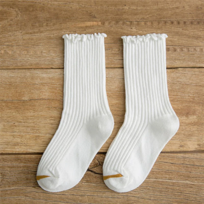 Рождественские носки для новорожденных, детей девочек осень-зима Гольфы хлопковые юбки-пачки с бантом, кружевные носки для хождения по От 1 до 8 лет