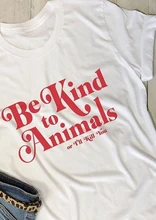 Worden Soort Te Dieren Of Ik Doden Je T-shirt Vrouwen Grappige Grafische Tshirt Tumblr Tops Tees