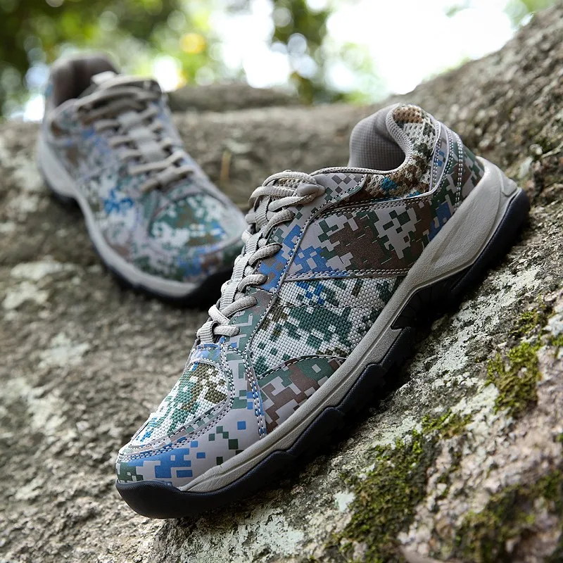 Man Hiking Shoes Spring Autumn Camouflage Sneakers Comfortable Mens Mountain Shoes Rubber Bottom Outdoor Sneakers Men 2018