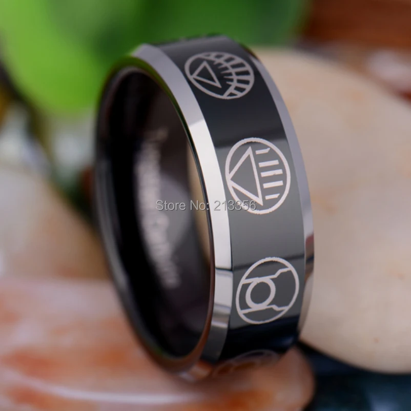 usa hot sales ec tungsten luxury jewelry 8mm green lantern darkest night black - Green Lantern Wedding Ring usa hot sales ec tungsten luxury jewelry 8mm green lantern darkest night black - Green Lantern Wedding Ring