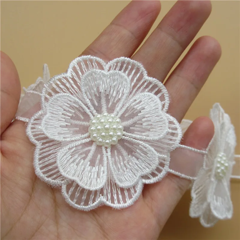 10x-White-Pearl-Flower-Handmade-Beaded-Embroidered-Lace-Edge-Trim-Ribbon-Double-Layered-Applique-Dress-DIY (2)