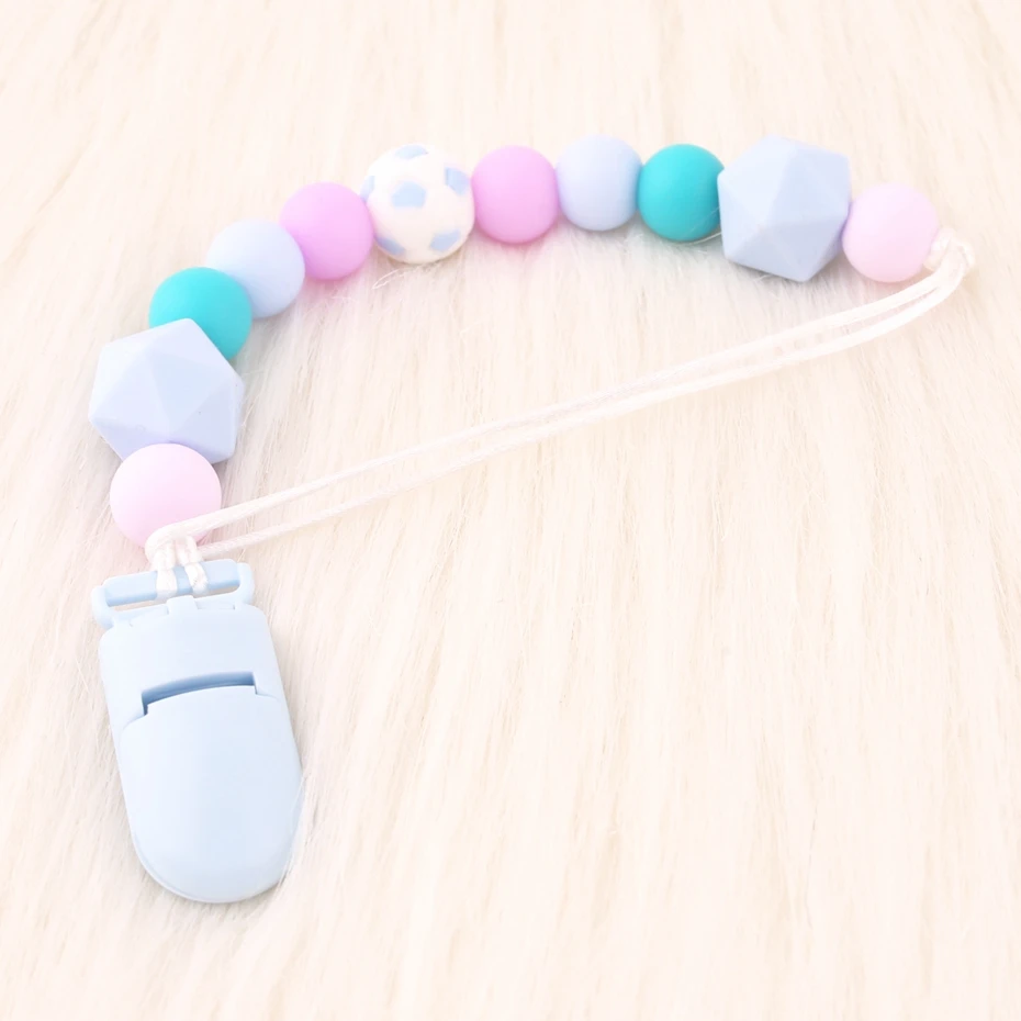 

Let's Make BPA Free Pacifier Chains Baby Soccer Silicone Beads Silicone Teething Pacifier Clip Nurse Gifts Handmade Baby Teether