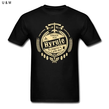 

80S Vintage Streetwear Green Ale Tees Shirt Mens Brand Designer Short Sleeved Young Boy T-shirt Large Size Casual Cotton O-neck